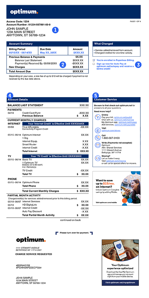 Optimum | How to Read Your Optimum Bill - How To Get Optimum To Lower Your Bill